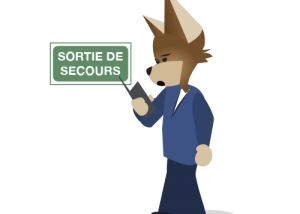 Mascotte Martin chargé de sécurité de salons